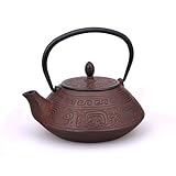 Gusseisen Teekanne Nanyang 1,2 Liter weinrot