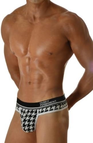 DIVINEIY PERMANENT Men's Thong Color Black Size L 807