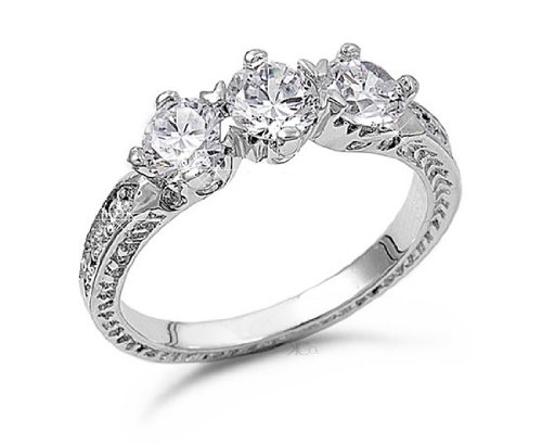 Silver engagement rings diamond