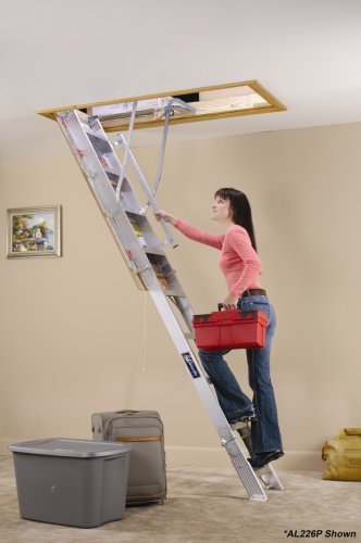 Childrens Toyshop  Tools & Hardware : Louisville Ladder AL226P Summit Aluminum Folding Attic Ladder, 350 lbs Rated Capacity, 22 1/2 by 54inch