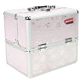 Beautify- Mallette Professionnelle pour Maquillage et Cosm�tique Cannes en Aluminium de couleur Motif Rose