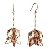 Pugster Swarovski Topaz Crystal Dangle Earrings Mothers Day Gifts