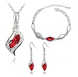 Platinum-plated Fashion Jewelry Set with Imported Crystal Element (CF-1083-S01) thumbnail