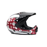 Pryme US Full Face Helmet, - SM/MED (53-57cm), Red/White, Graphic
