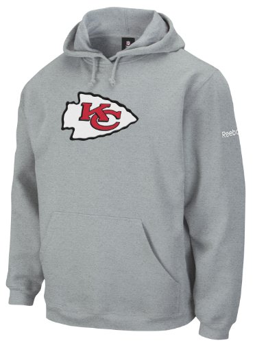 NFL Men's Kansas City Chiefs Grey End Zone Playbook Hood (Grey, X-Large)