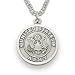 3/4" Sterling Silver Army Medal, St. Michael on Back on 20" chain