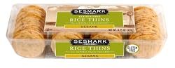 Sesmark Rice Thins, Sesame, Gluten Free, 4.25-Ounce Packages (Pack of 12)