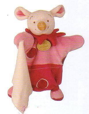 Pink Mouse and Doudou Hand Puppet 25cm