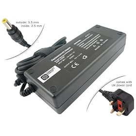 Smart Parts AC Adapter Charger for MSI Gaming GX700 Laptop, with UK power cord
