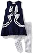 Flapdoodles Girls 2-6X Two Tone Ruffle Dress Set