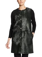 BORBONESE Chaleco Piel (Verde / Negro)