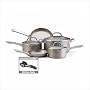 Farberware Premium Nonstick 10-Piece Cookware Set, Platinum