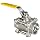 Merit Brass Stainless Steel 316 Ball Valve, Three Piece, Full Port, Lever, Socket Weld