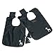 Travel Bib with Attached Bag for Storage by Cossettie - 2 Pack - compact, wipeable