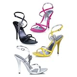 4.75 Inch Criss Cross Ankle Wrap Mini-Platform Sandal With Rhinestone Butterfly Detail. by SexyBlvd