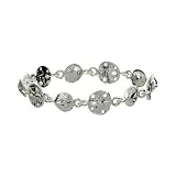 Eve's Addiction Seashell and Sand Dollar Sterling Silver Bracelet