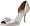 Badgley Mischka Women's Lacie Open-Toe Pump,White Satin,5.5 M US
