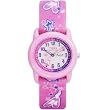 Timex 7B151 Kids Analog Round Pink Resin Case Watch with Pink Elastic Strap