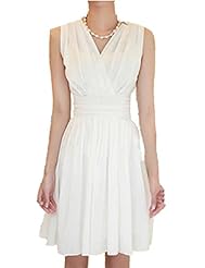 Sexy V-neck Chiffon/Silk Sleeveless Lace Party Dress/Mini Dress 