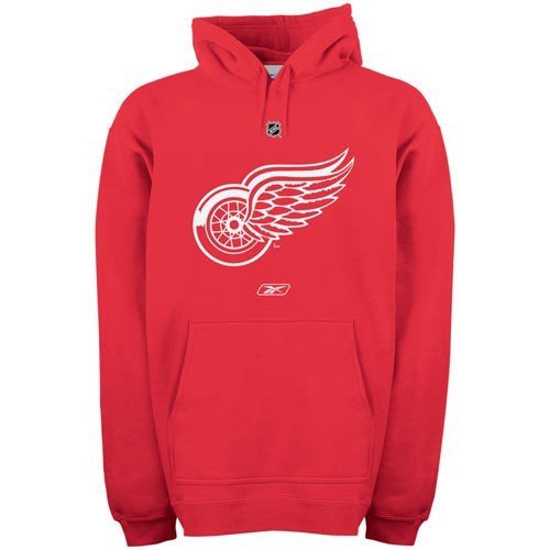 NHL Detroit Red Wings Primary Logo Hooded Fleece (Red, Medium)