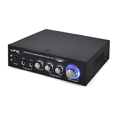 LTC 200W HiFi Kompakt Verst�rker Endstufe Karaoke (2x Mic-In, 1x Line-In, 2-Band-EQ) schwarz
