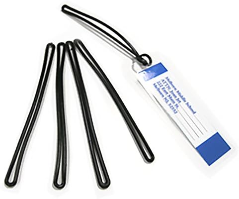 Indestructible 6" Rugged Plastic Loops, Black, Pkg of 100, BY USI