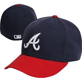 Atlanta Braves Navy w Red Brim Game 2008 Authentic On-Field 59FIFTY Fitted Hat