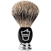 100% Pure Badger Bristle Shaving Brush with Black Deluxe Handle & Free Stand from Parker Safety Razor