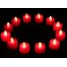 PK Green Set of 12 Gift Red LED Candles, Flameless Tea Lights for Decoration,...