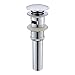 Modern Lavatory Faucet Vessel Assembly Pop Up Stainless Steel Bathroom Sink Stopper Drain with Overflow, Chrome