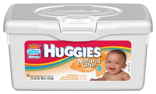 Huggies Natural Care Scented Baby Wipes, 80-Count Tub (Pack of 8)