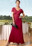 Banded Puff Sleeve Silk Dress