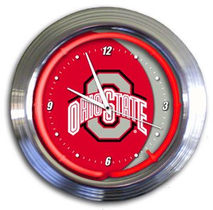 Ohio State Buckeyes Varsity Neon Clock
