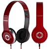 Buy IPhone USB Cables - DeepBass MD-81 Premium Studio Style High Definition Sound Folding Headphones With Microphone and Playback Controls For Your Mobile Phone - Red