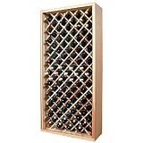Designer Wine Rack Kit - 90 Bottle Individual Diamond Bin (Redwood Natural