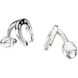 Sterling Silver/Rhodium Plated Horseshoe Cufflinks