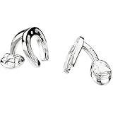 Sterling Silver/Rhodium Plated Horseshoe Cufflinks