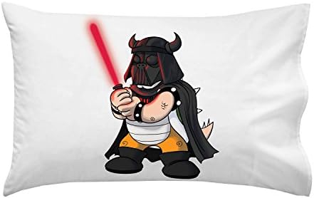 "Plumbing Wars" Helmet Villain Character Funny Video Game & Space Movie Parody - Pillow Case Single Pillowcase