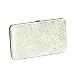 White Flower Garden Flat Opera Wallet w/Checkbook Holder Clutch Purse