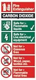 Stewart Superior Safety Sign CO2 Fire Extinguisher W100xH200mm Self-adhesive Vinyl Ref FF093SAV