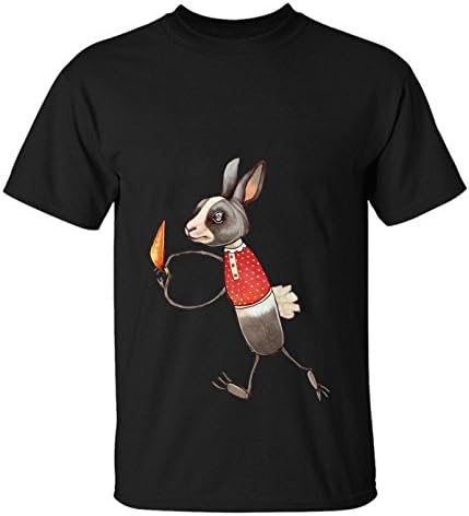 Imperfect world men's Carrot Rubbit fashion T-shirt tee black