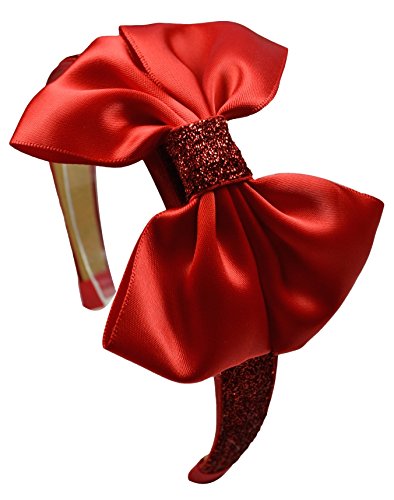 Sparkling Glitter Satin BOW Arch Headband By Funny Girl Designs