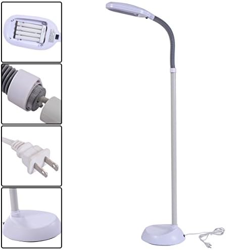 Gracelvoe 5Ft Tall Deluxe Sunlight Floor Lamp Natural Reading Light Home Furniture (White)