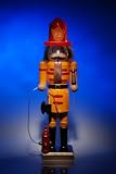 15 Wooden Firefighter Fireman with Fire Hydrant Decorative Christmas Nutcracker