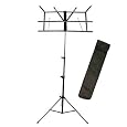 Legacy Folding Sheet Music Stand with Carry Bag, Black