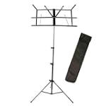 Legacy Folding Sheet Music Stand with Carry Bag, Black
