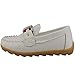 DADAWEN Boy's Girl's Classic Slip-on Loafers Oxford Flat Shoes White US Size 7 M Toddler