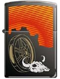 Western Sunrise Longhorn Black Ice Zippo Lighter New