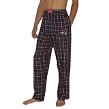 Mens NFL New England Patriots Plaid Cotton Sleepwear / Pajama Pants - Blue - Small