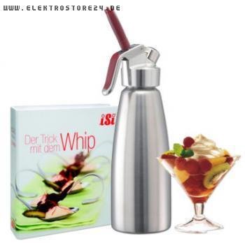iSi Gourmet Whip Edelstahl gebürstet+iSi Kochbuch als Gourmet- Onepack
